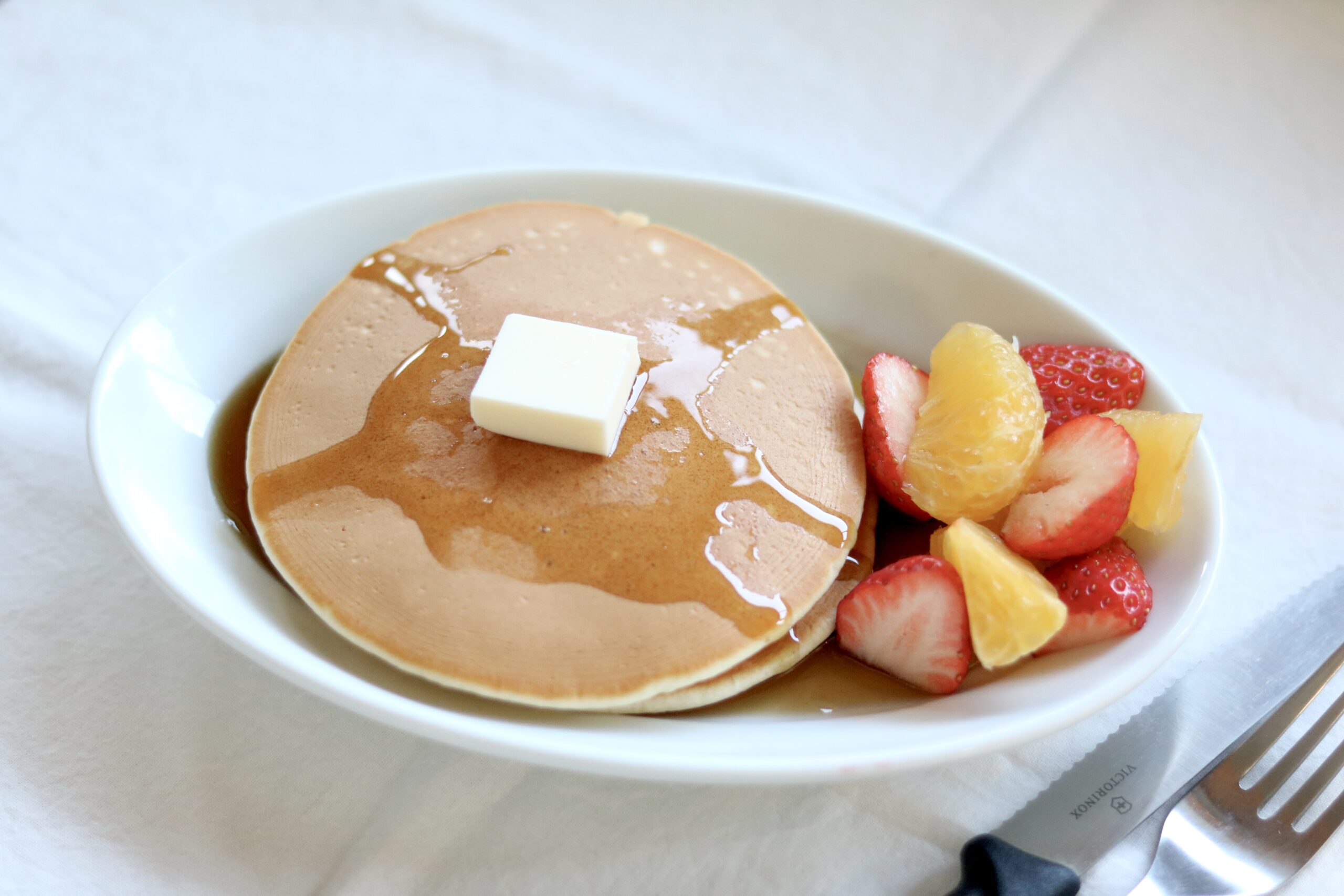 〈試作の様子〉うちの定番ホットケーキを作りたい